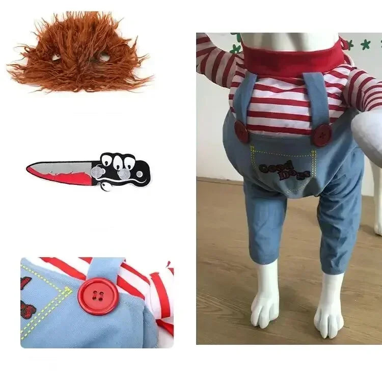 Ropa divertida de Halloween para perros pequeños y medianos, disfraces de fiesta para gatos, Bulldog, Chihuahua francesa, trajes para mascotas