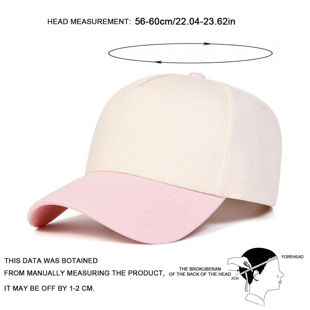 Gorras de Béisbol Unisex con Paneles de Color, Ajustables, Casuales, para Primavera y Otoño, Protección Solar, Gorra Deportiva