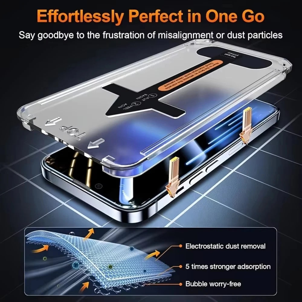 Protector de pantalla antiprivacidad para iPhone 18 Pro Max, 17 Pro Max, 18 Pro, 17 Pro Air, instalación con un solo clic, película de vidrio templado, 1-5 unidades