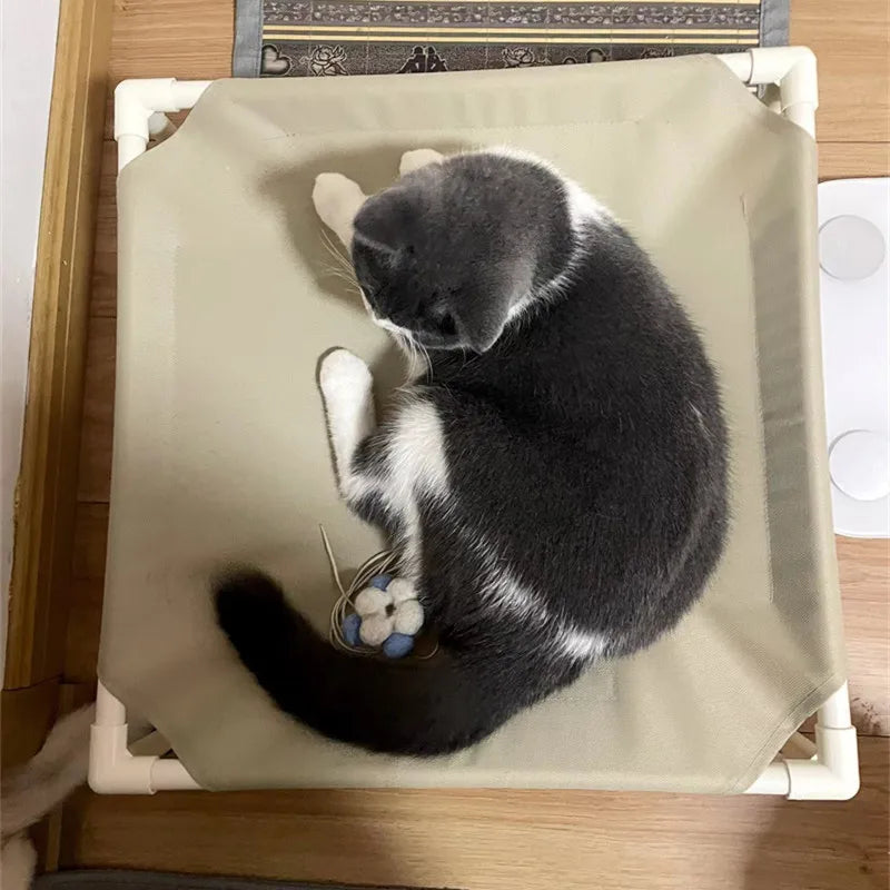 Cama de Camping para mascotas, cama elevada para perros, cama plegable para acampar para cachorros, casa para gatos, camas para cachorros lavables y extraíbles portátiles, hamaca para perros