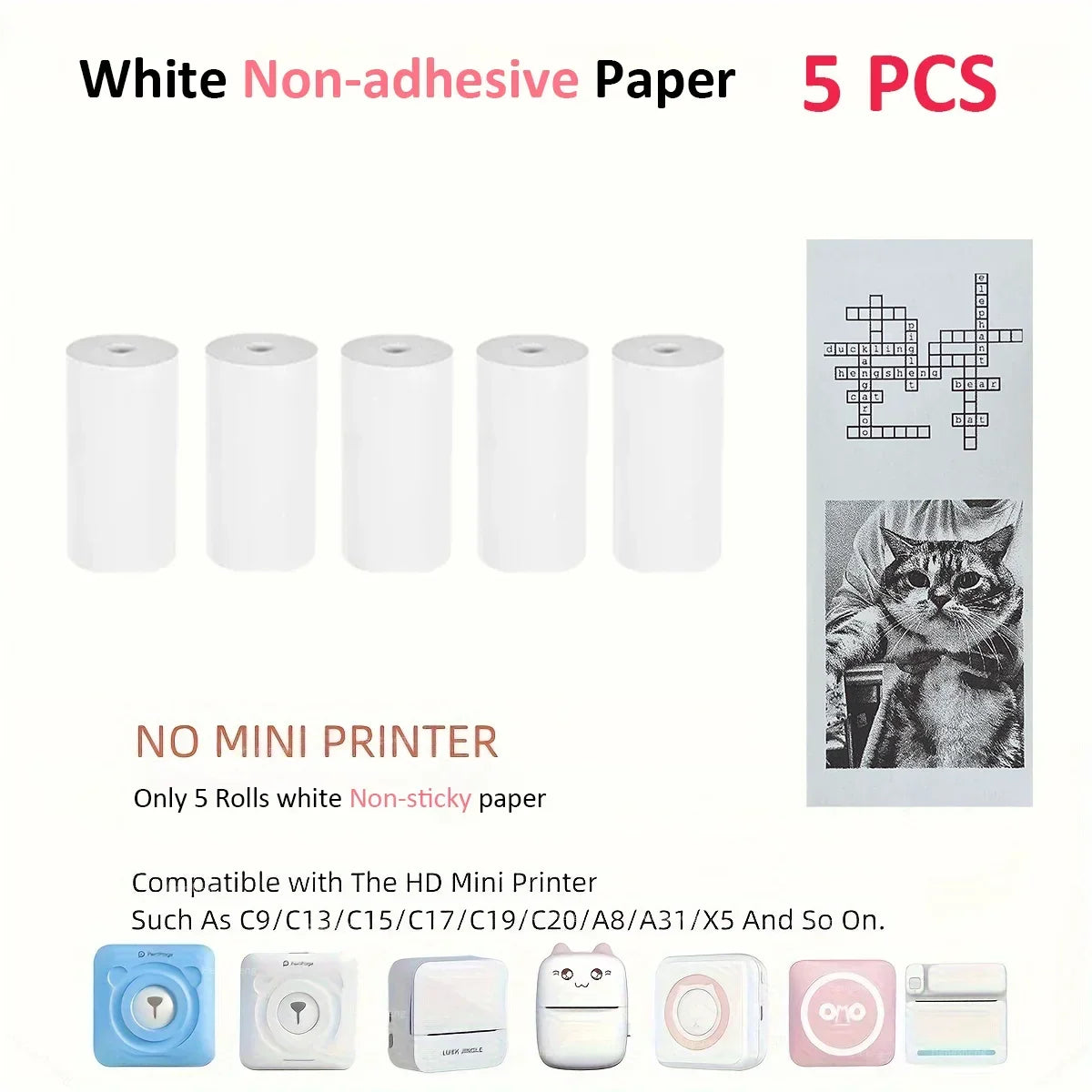 Mini Impresora para iPhone y Android, Impresora de Etiquetas Inalámbrica, Mini Impresora Térmica Portátil BT para Imprimir etiquetas/pegatinas -> Mini Printer for iPhone and Android, Wireless Label Printer, BT Portable Thermal Printer for Printing Labels/