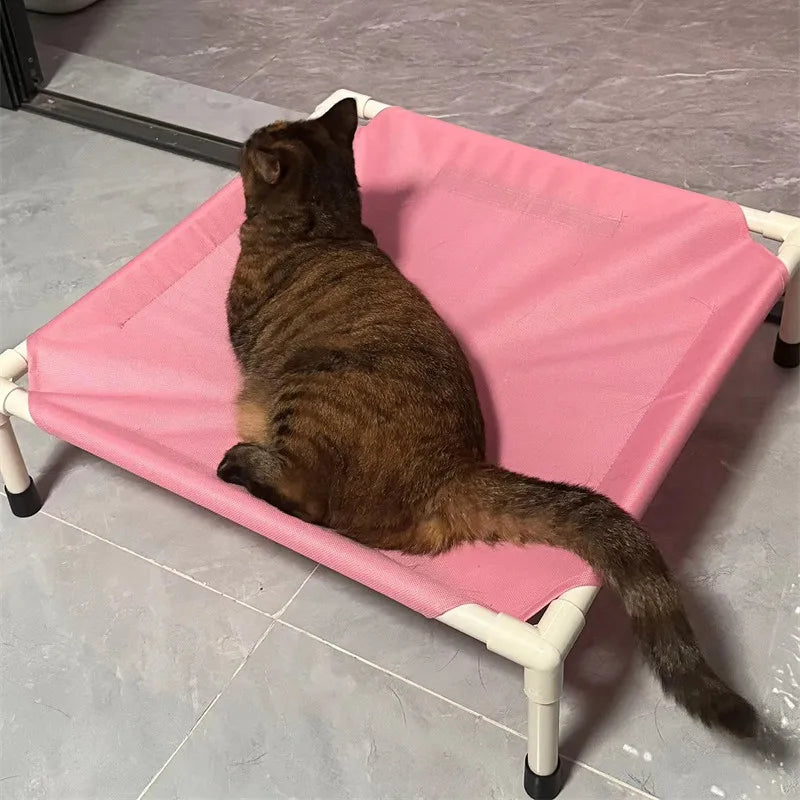 Cama de Camping para mascotas, cama elevada para perros, cama plegable para acampar para cachorros, casa para gatos, camas para cachorros lavables y extraíbles portátiles, hamaca para perros