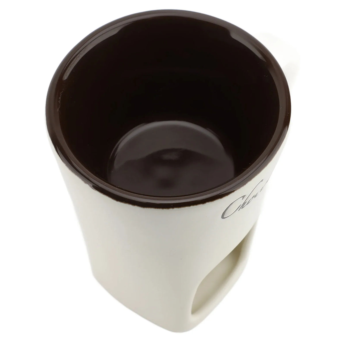 Taza para derretir Chocolate, taza para Fondue, calentador de mantequilla de cerámica, suministros para derretir Chocolate con tenedor para Cocina