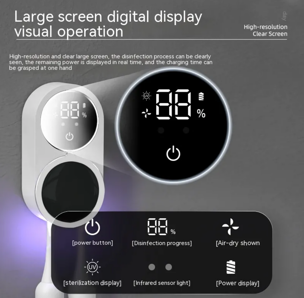Desinfectante portátil de Cepillo de Dientes UV -> Portable UV Toothbrush Sanitizer