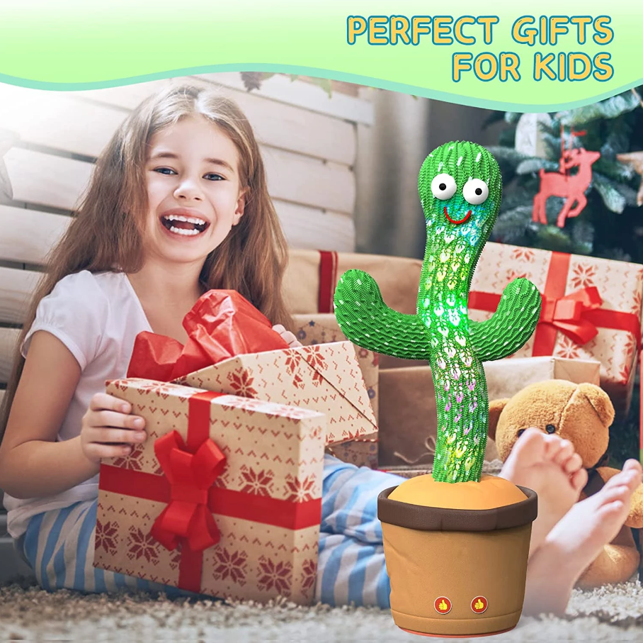 Dancing Cactus Plush Toy Doll Grabación electrónica-> Cactus Plush Toy Doll Electronic Recording Shake With Song Funny Gift US