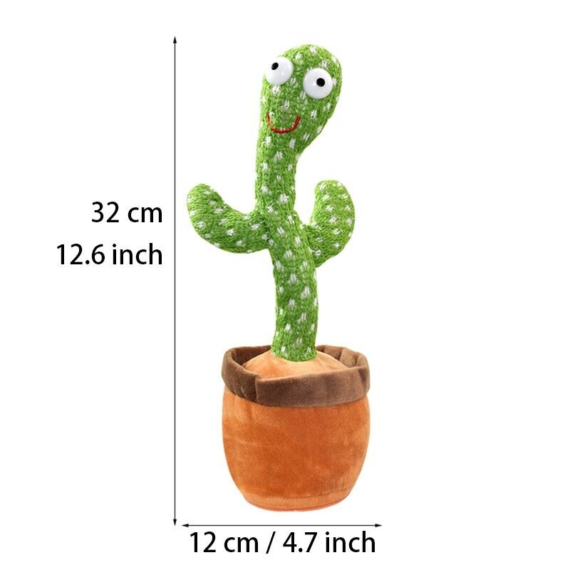 Dancing Cactus Plush Toy Doll Grabación electrónica-> Cactus Plush Toy Doll Electronic Recording Shake With Song Funny Gift US
