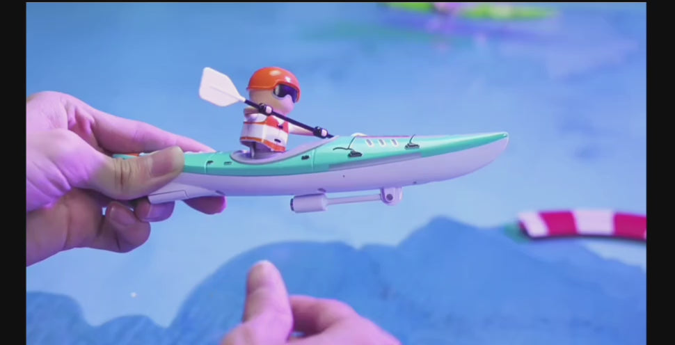 Barco RC de 2,4G, Kayak, barco de carreras, barco de remos con Control remoto, juegos de competición de agua, recipiente equilibrado, juguete al aire libre, regalos para niños