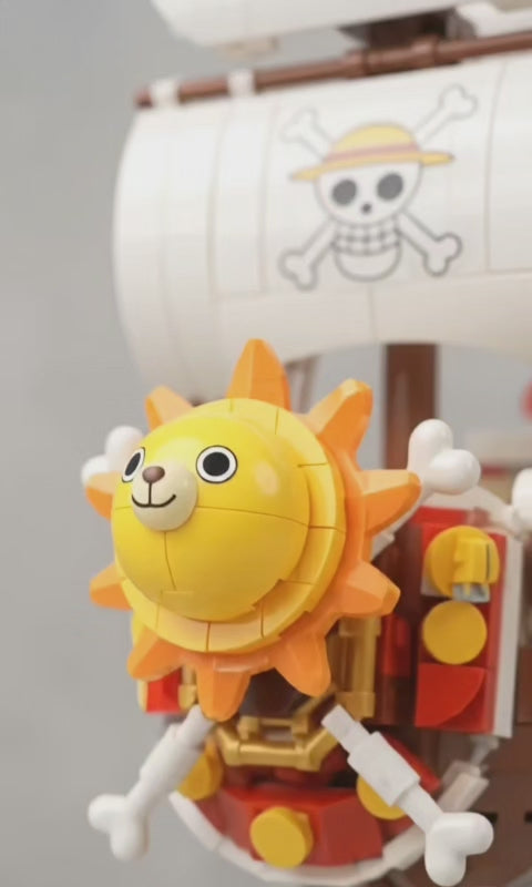 𝙊𝙣𝙚 𝙋𝙞𝙚𝙘𝙚 creativa pieza MOC Anime(𝐺𝑜𝑖𝑛𝑔 𝑀𝑒𝑟𝑟𝑦 538p. 𝑜 𝑇ℎ𝑜𝑢𝑠𝑎𝑛𝑑 𝑆𝑢𝑛𝑛𝑦 599p.) Barco Pirata de Bloques de Construcción, Regalos para niños, adultos o coleccionistas.